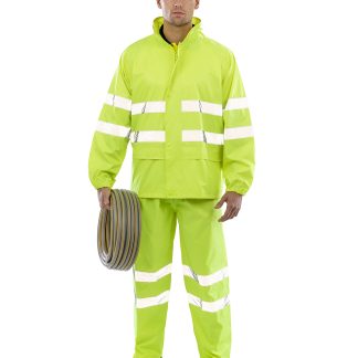 High-viz waterproof suit in Yellow - North Print Workwear