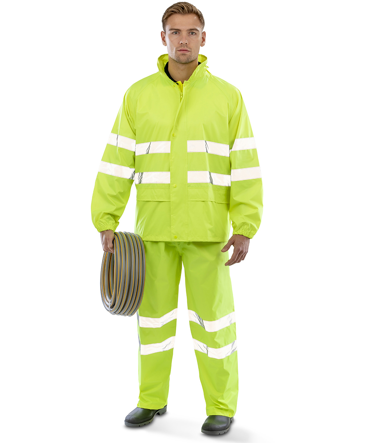 High-viz waterproof suit in Yellow - North Print Workwear