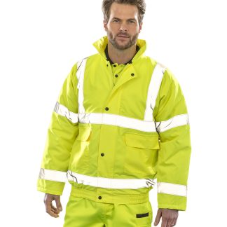 Core high-viz winter blouson in HI-Viz Yellow - North Print Workwear