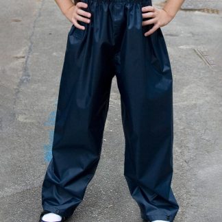 Core junior rain trousers in Black - North Print Workwear