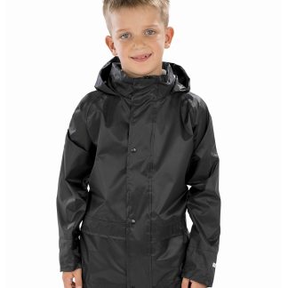 Core junior rain jacket in Black - North Print Workwear