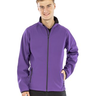 Core printable softshell jacket in Black/Black - North Print Workwear