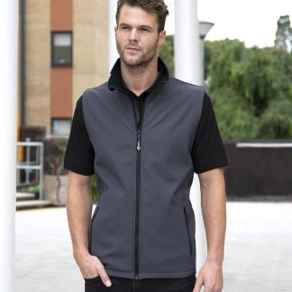 Printable softshell bodywarmer in Black/Black - North Print Workwear