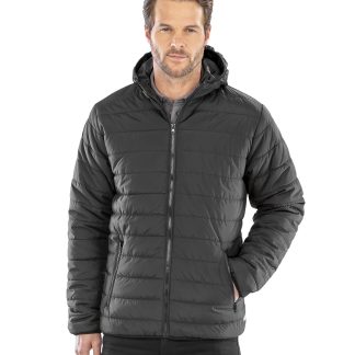 Soft padded jacket in Black - North Print Workwear