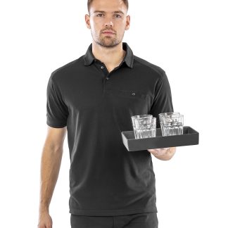 Work-Guard Apex pocket polo shirt in Black - North Print Workwear