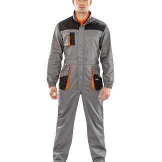 Work-Guard lite coverall in Black/Grey/Orange - North Print Workwear