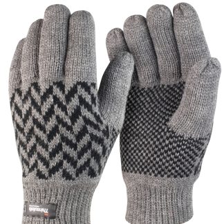 Pattern Thinsulate™ glove in Grey/Black - North Print Workwear