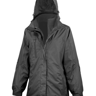 Women's 3-in-1 journey jacket with softshell inner in Black/Black - North Print Workwear