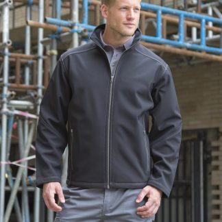 Treble stitch softshell in Black - North Print Workwear