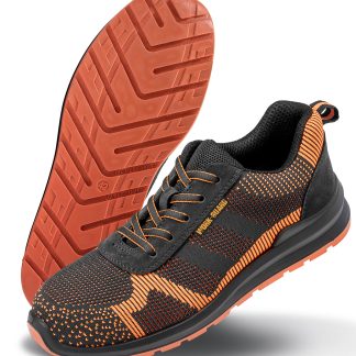 Hardy safety trainer in Black/Orange - North Print Workwear