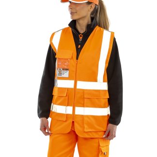 Heavy duty polycotton security vest in Black - North Print Workwear