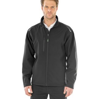 Recycled 3-layer printable softshell jacket in Black - North Print Workwear