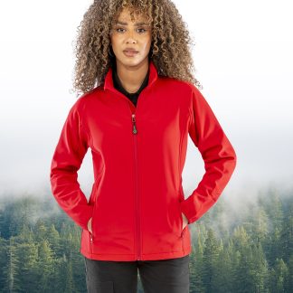 Women's recycled 2-layer printable softshell jacket in Black - North Print Workwear