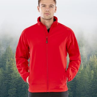 Men's recycled 2-layer printable softshell jacket in Black - North Print Workwear