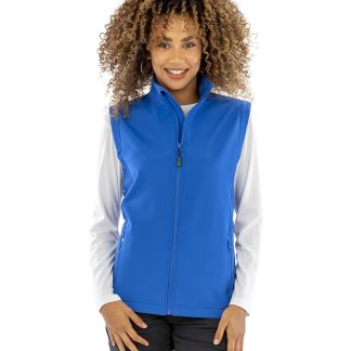 Women's recycled 2-layer printable softshell bodywarmer in Black - North Print Workwear