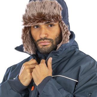 Classic sherpa hat in Jet Black - North Print Workwear