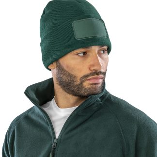 Double-knit printers beanie in Black - North Print Workwear