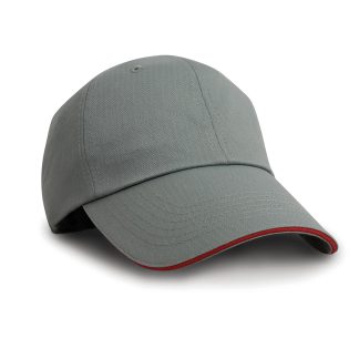 Herringbone cap with sandwich peak in Black/Tan - North Print Workwear