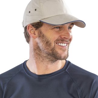Printers plush cotton 5-panel cap in Black/Red - North Print Workwear