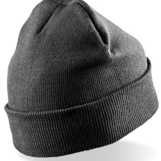 Recycled woolly ski hat in Black - North Print Workwear