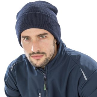 Recycled ThinsulateTM beanie in Black - North Print Workwear