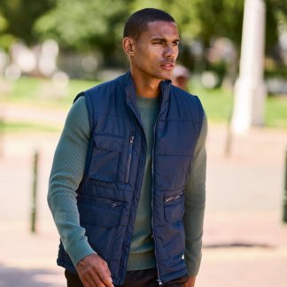 Steller multi-zip bodywarmer in Black - North Print Workwear