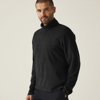 Zip-neck microfleece in Black - North Print Workwear