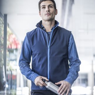 Ablaze printable softshell bodywarmer in Black/Black - North Print Workwear