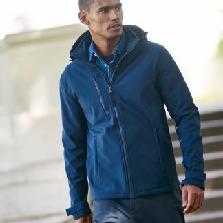 Venturer 3-layer hooded softshell jacket in Black* - North Print Workwear