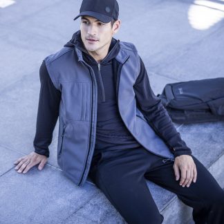 Octagon 3-layer bodywarmer in Black/Black - North Print Workwear