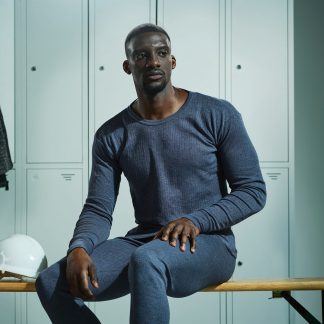 Thermal long sleeve vest in Blue - North Print Workwear