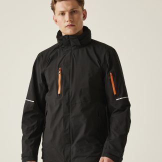 X-Pro Exosphere II shell jacket in Black/Magma - North Print Workwear
