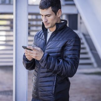 Tourer hybrid jacket in Black - North Print Workwear