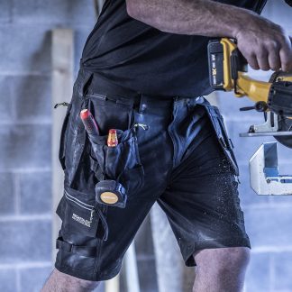 Infiltrate stretch holster shorts in Black - North Print Workwear