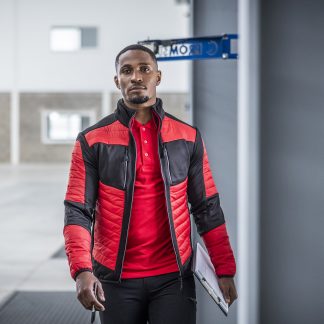 E-Volve unisex thermal hybrid jacket in Ash/Black - North Print Workwear