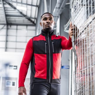 E-Volve unisex knit-effect stretch bodywarmer in Ash/Black - North Print Workwear