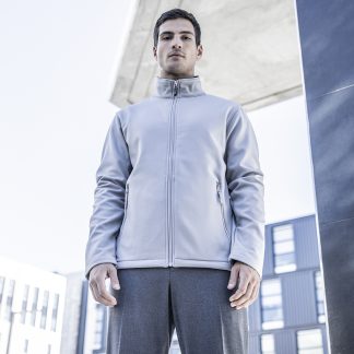 Ascender 2-layer softshell in Black/Mineral Grey - North Print Workwear