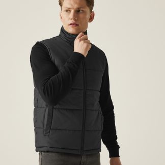 Access insulated bodywarmer in Black/Black - North Print Workwear