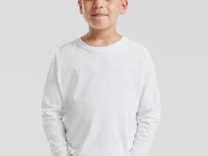 Kids long sleeve valueweight T in Black - North Print Workwear