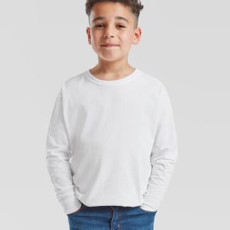 Kids long sleeve valueweight T in Black - North Print Workwear