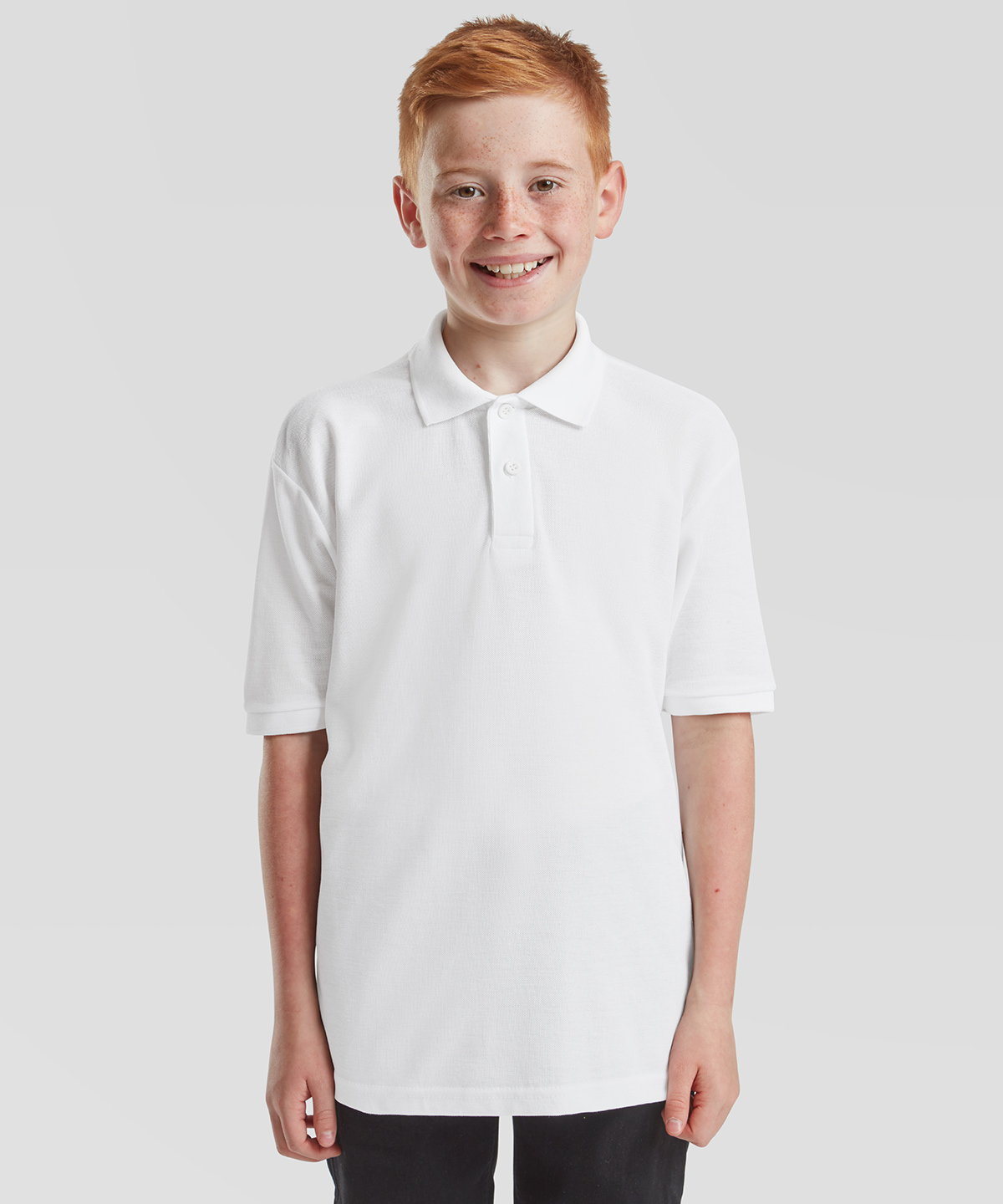 Kids 65/35 piqué polo in Black - North Print Workwear