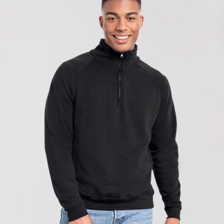 Iconic premium zip-neck sweat in Athletic Heather* - North Print Workwear