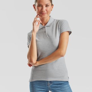 Women's premium polo in Athletic Heather - North Print Workwear