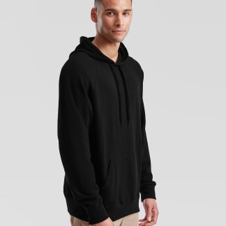 Lightweight hooded sweatshirt in Black - North Print Workwear