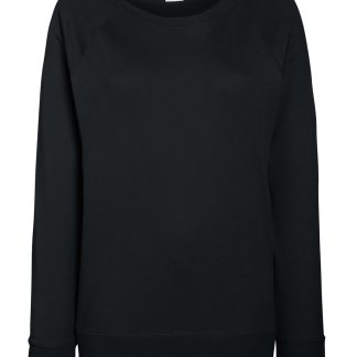 Women's lightweight raglan sweatshirt in Black - North Print Workwear