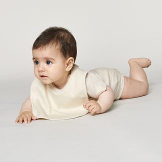 Baby bib (STAU029) in Natural Raw - North Print Workwear