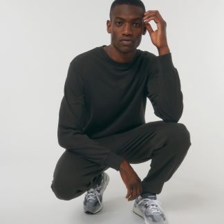 Unisex Matcher vintage sweatshirt (STSU085) in Garment Dyed Black Rock - North Print Workwear