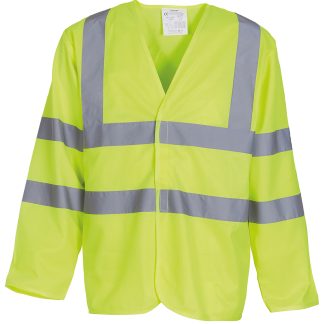 Hi-vis long sleeve waistcoat (HVJ200) in Orange - North Print Workwear