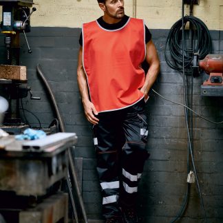 Hi-vis reflective border tabard (HVJ259) in Black - North Print Workwear