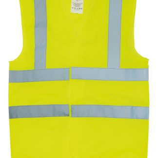 Flame-retardant hi-vis sleeveless waistcoat (HVW100FR) in Orange - North Print Workwear